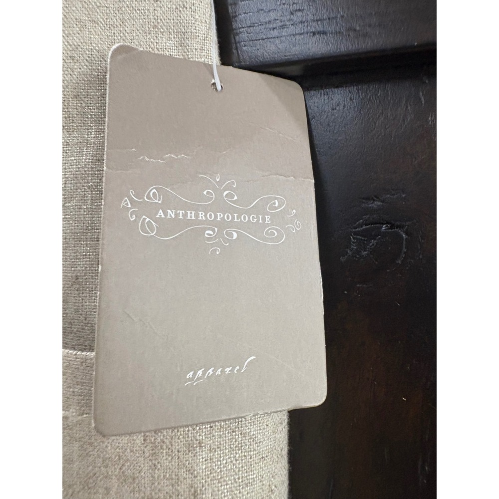 Anthropologie Cartonnier Gold Metallic Linen Mini Skirt Size 0 NWT - Picture 4 of 8